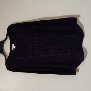 Women's Christopher and Banks purple & black lightweight long sleeve sweater